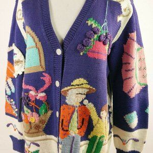 Berek by Marta D 1992 Women's Sweater Cardigan Med